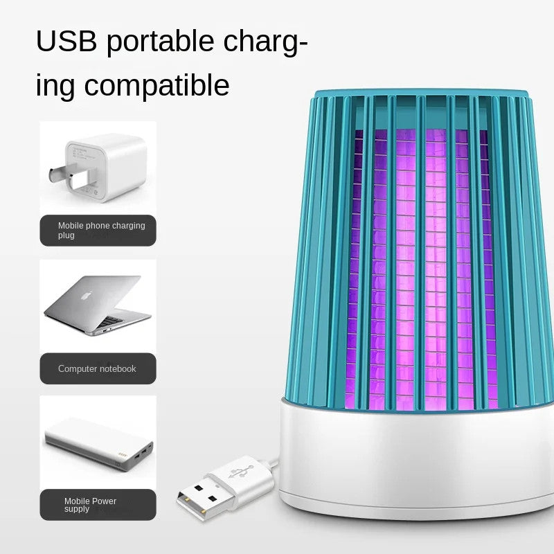 Electric Shock UV Mosquito Killer Lamp - USB Bugs Zapper Light, Non Toxic and No Radiation Lamp(random colour )