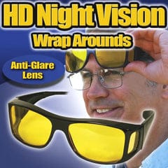 2 Pieces in one box HD Day & Night Vision Wrap Around Glasses | NIGHT VISION GLASSES FOR MEN | Car Anti-Glare Goggles Sunglasses Man Motorcycle Driving Glasses