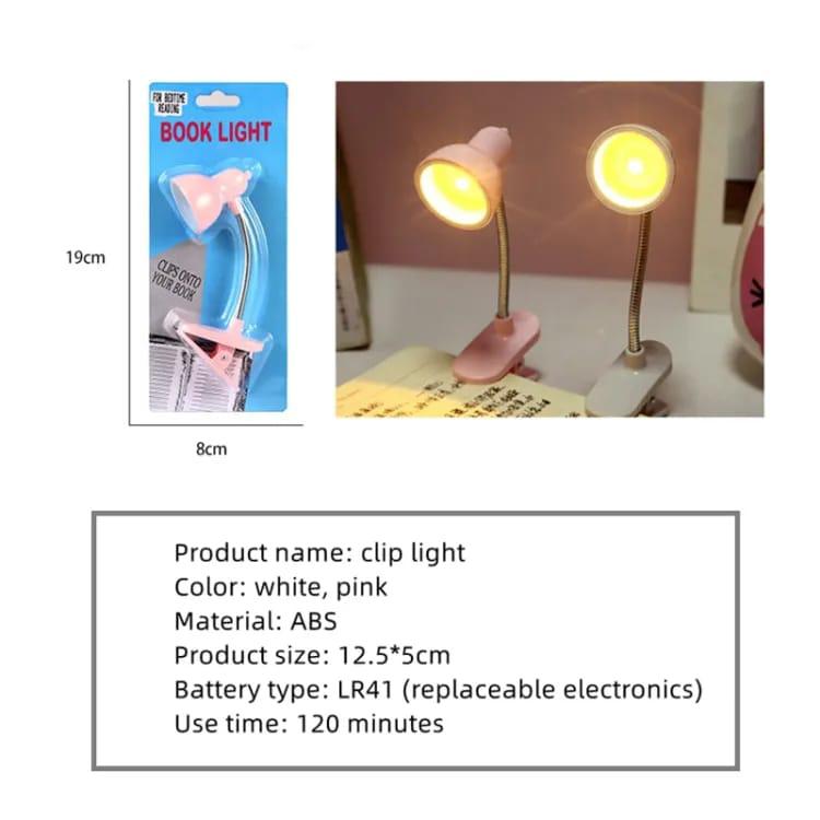 Mini LED Clamp Lamp – Portable USB-Powered Desk Light with Adjustable Flexible Neck, Strong Clamp Base, Eye-Friendly Flicker-Free Lighting for Home, Office, Bedside & Travel ( Random Color)