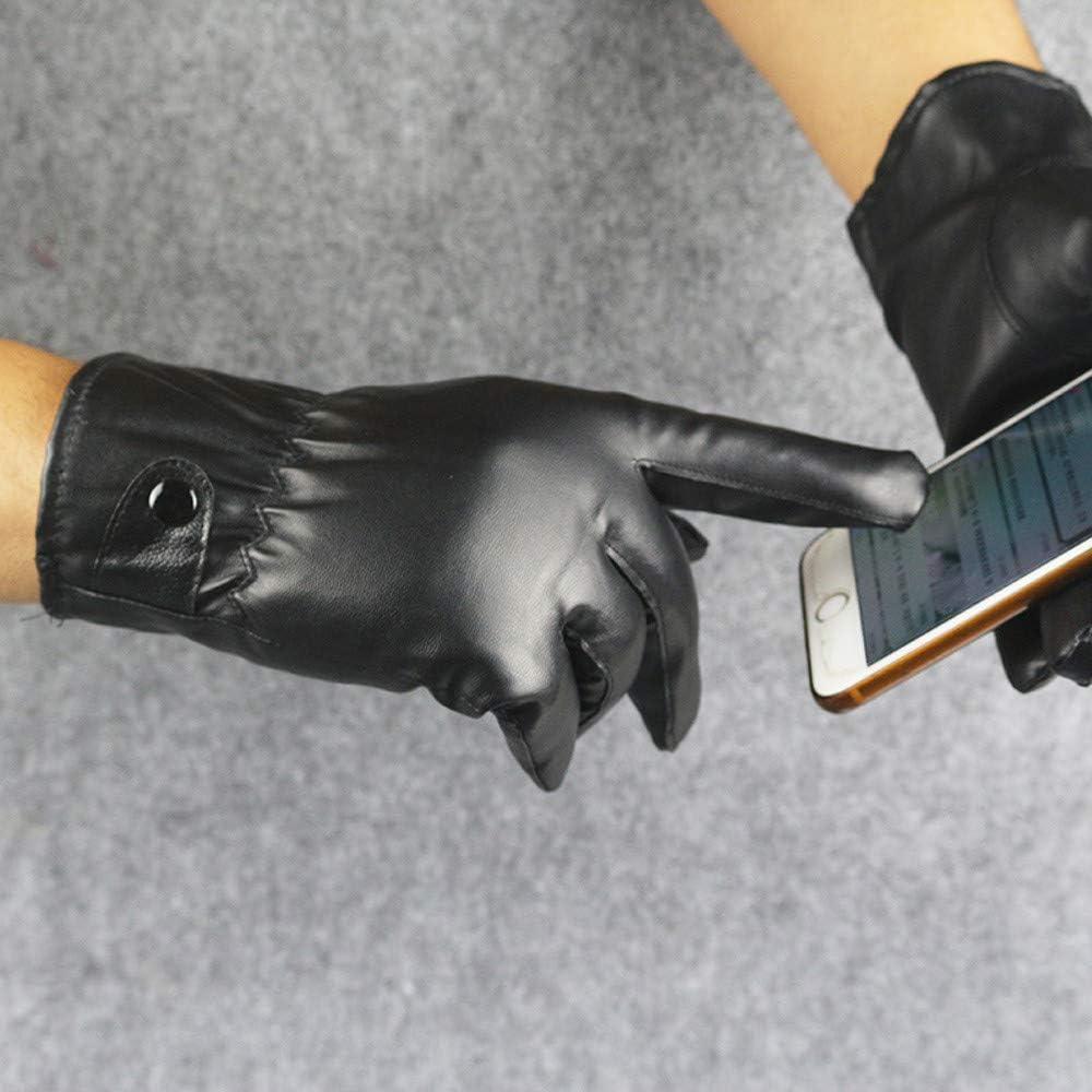 2 Pcs Mobile Touch Screen Leather Gloves