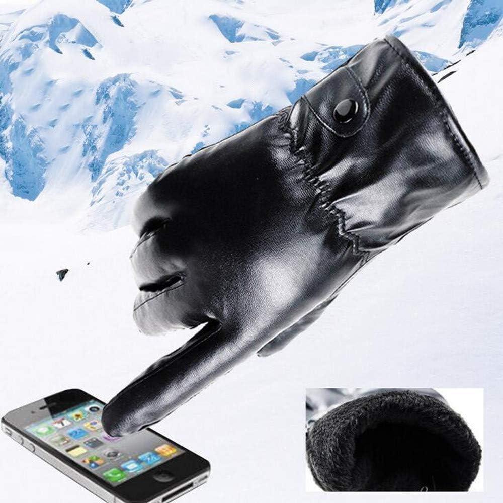 2 Pcs Mobile Touch Screen Leather Gloves