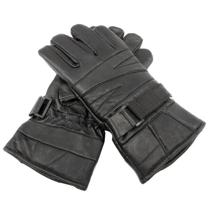 2 Pcs Leather Plain Leather Gloves 2