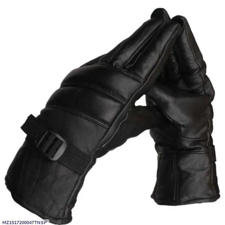 2 Pcs Leather Plain Leather Gloves 2