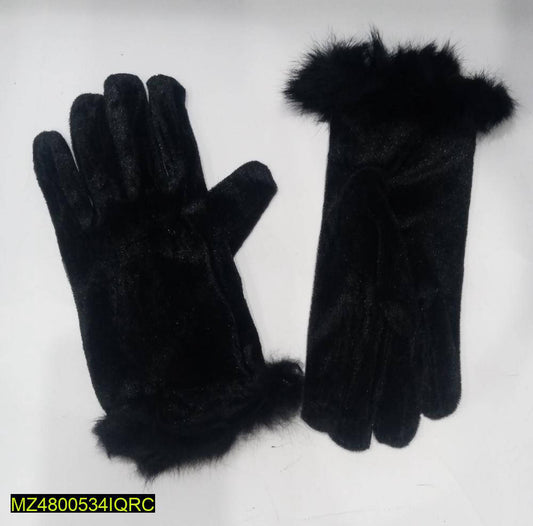 Women's Velvet Fur Gloves