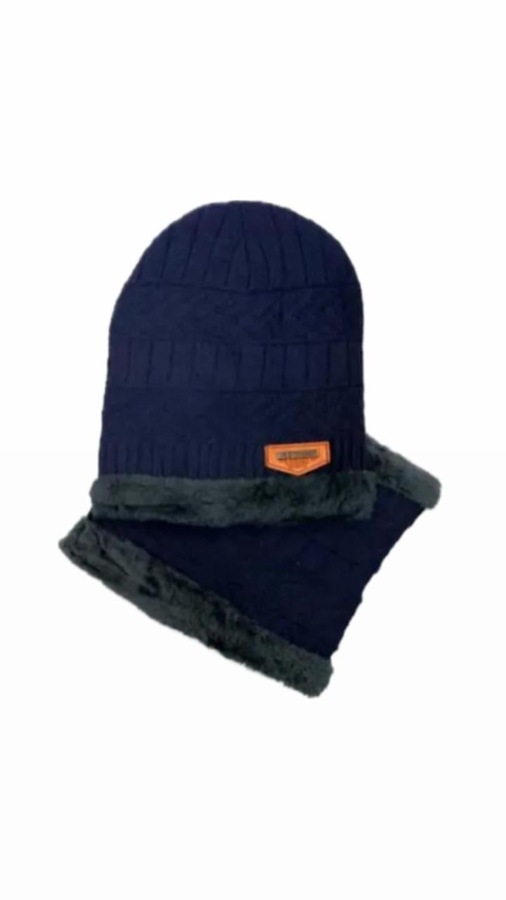 2 Pcs - Wool Beanie And Neck Warmer