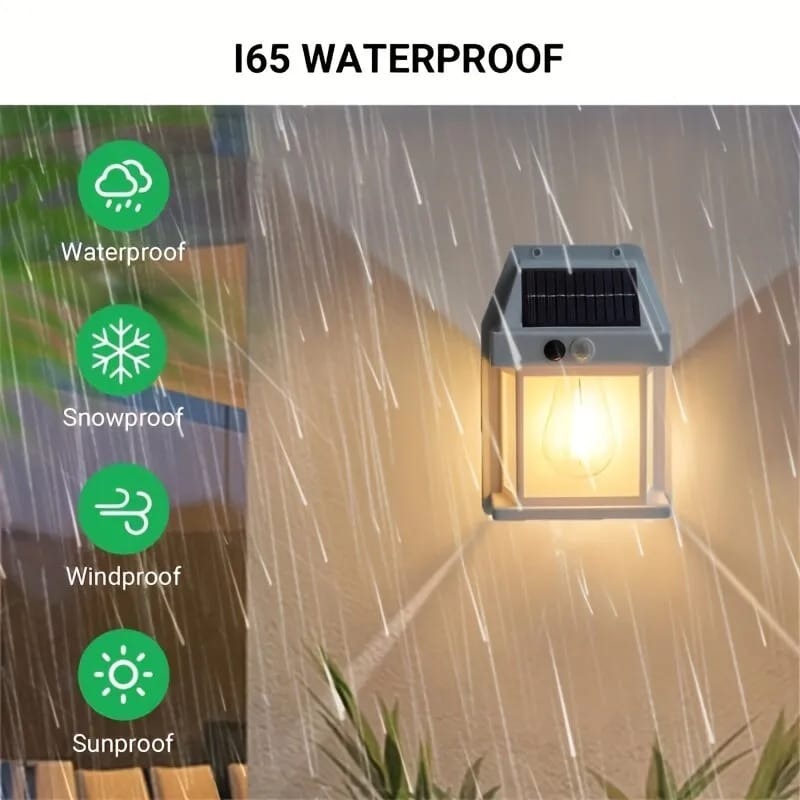 Solar Tungsten Filament Lamp | Outdoor Waterproof Intelligent Induction | Wall Lamp Courtyard Garden Villa Lighting