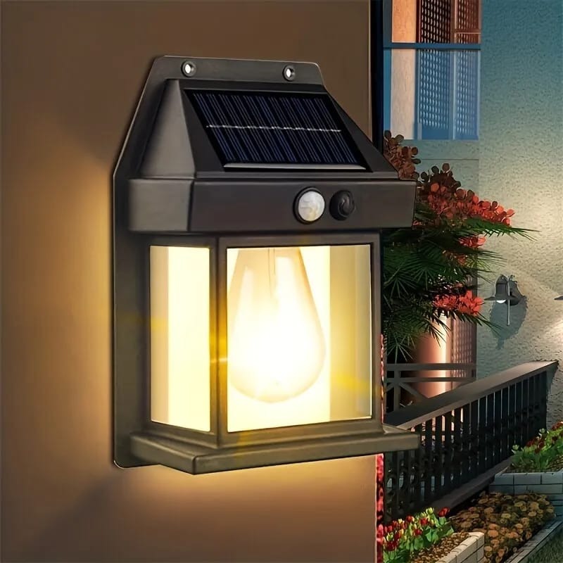 Solar Tungsten Filament Lamp | Outdoor Waterproof Intelligent Induction | Wall Lamp Courtyard Garden Villa Lighting
